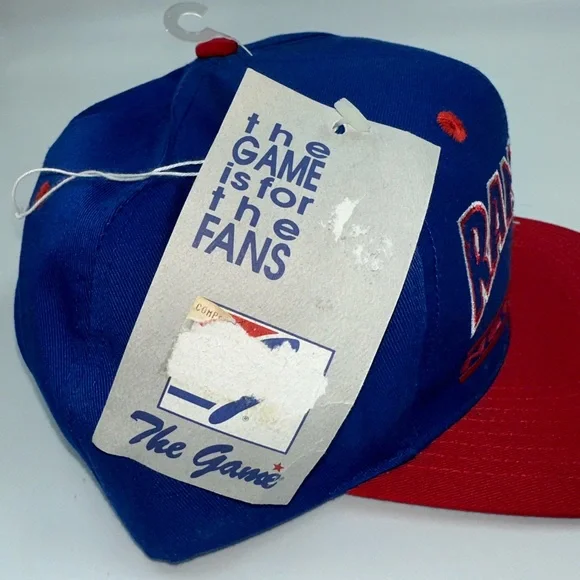 Vintage The Game NHL New York Rangers NY Blue/Red Athletic SnapBack Hat NEW